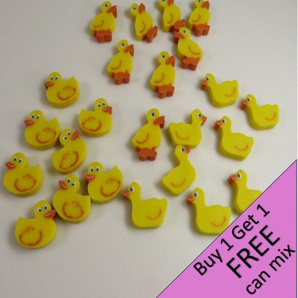 Easter Egg Filler: Small Duck Erasers (24 items)(they stand up) - Picture 1 of 9